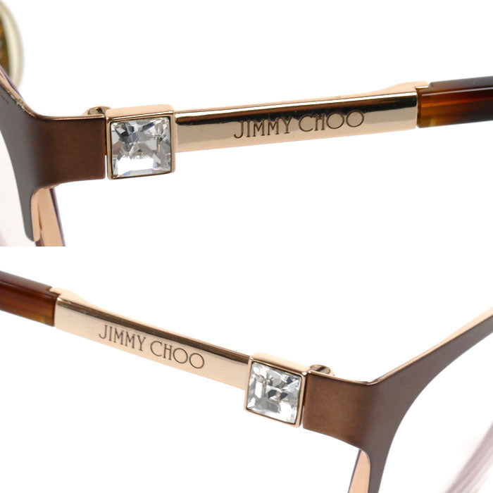 JIMMY CHOO ジミーチュウ JC275 FG4 メガネ ピンクゴールド/マーブル レンズ度入り レディース 52⬜︎16 145【中古】