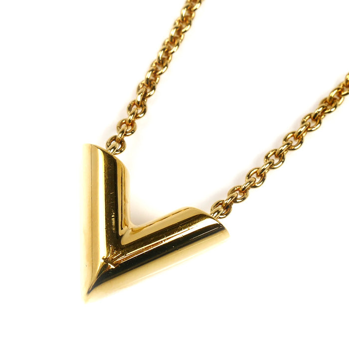 LOUIS VUITTON ルイ・ヴィトン メタル エセンシャル V ネックレス M61083 LE0290 9.6g 42～47cm レディース【中古】