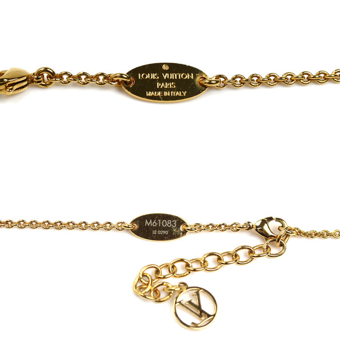 LOUIS VUITTON ルイ・ヴィトン メタル エセンシャル V ネックレス M61083 LE0290 9.6g 42～47cm レディース【中古】