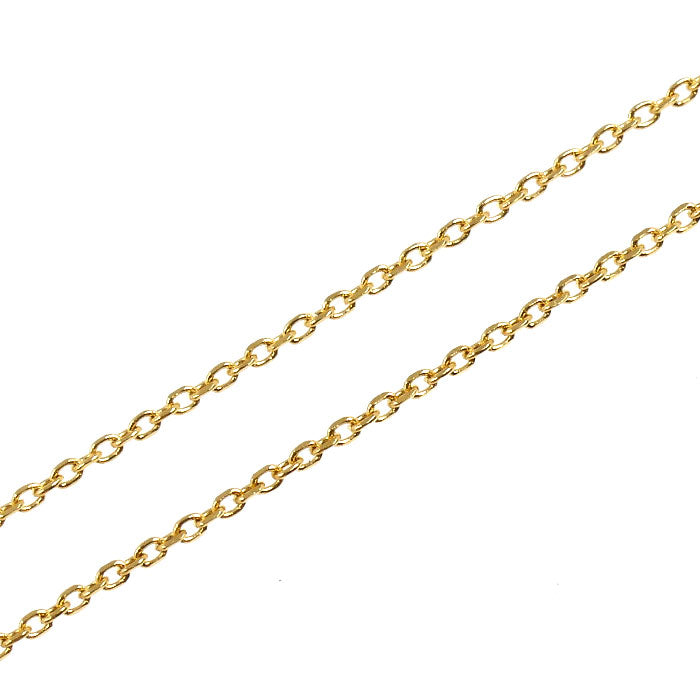 K18YG イエローゴールド ネックレス ダイヤモンド 1.6g 40cm レディース【中古】