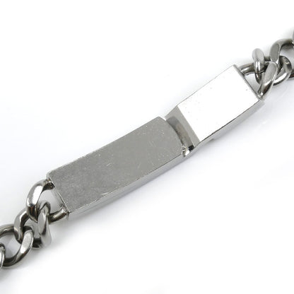 DIESEL ディーゼル ステンレス ロゴプレート ブレスレット DX0966040 31.7g 20～23cm メンズ【中古】