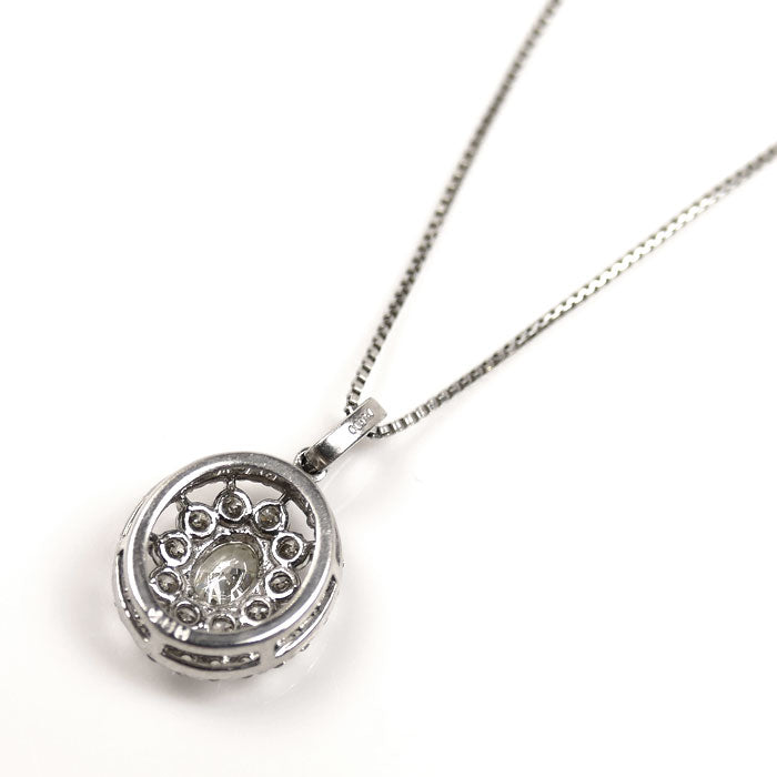 Pt900/Pt850 ネックレス ダイヤモンド0.50ct 2.7g ~45cm フリーチェーン レディース【中古】