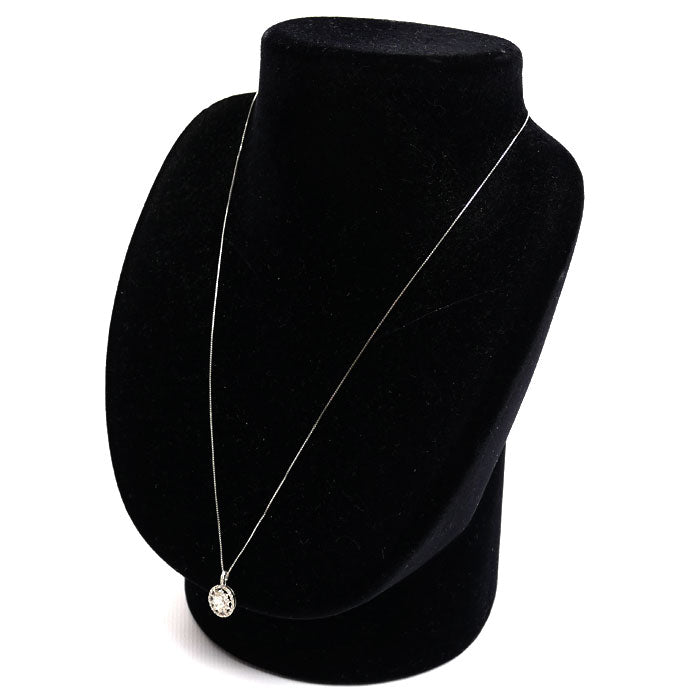 Pt900/Pt850 ネックレス ダイヤモンド0.50ct 2.7g ~45cm フリーチェーン レディース【中古】