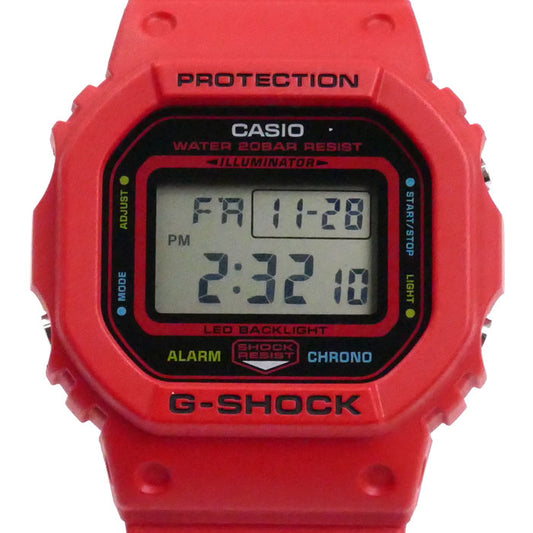 CASIO カシオ G-SHOCK エナジーパック 腕時計 電池式 レッド DW-5600EP-4JF メンズ【中古】【美品】