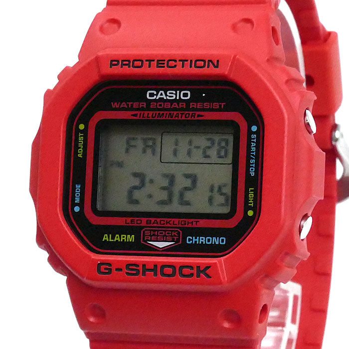 CASIO カシオ G-SHOCK エナジーパック 腕時計 電池式 レッド DW-5600EP-4JF メンズ【中古】【美品】