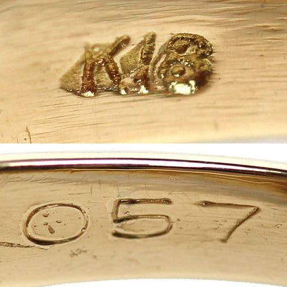 K18YG イエローゴールド リング・指輪 パール約9.0mm ダイヤモンド0.57ct 12.5号 6.6g レディース【中古】