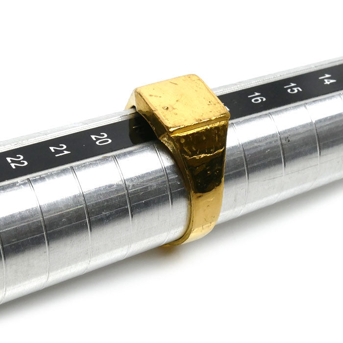 K24YG イエローゴールド 印台 リング・指輪 18号 10.5g メンズ【中古】
