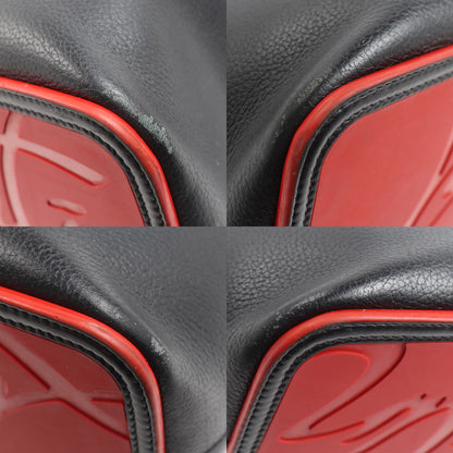 Christian Louboutin クリスチャンルブタン Cabata カーフ トートバッグ ブラック/レッド【中古】