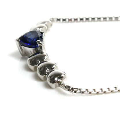 Pt900プラチナ Pt850プラチナ ネックレス サファイア0.69ct 6.1g 43cm レディース【中古】