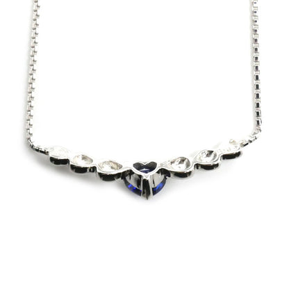 Pt900プラチナ Pt850プラチナ ネックレス サファイア0.69ct 6.1g 43cm レディース【中古】