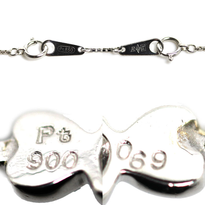 Pt900プラチナ Pt850プラチナ ネックレス サファイア0.69ct 6.1g 43cm レディース【中古】
