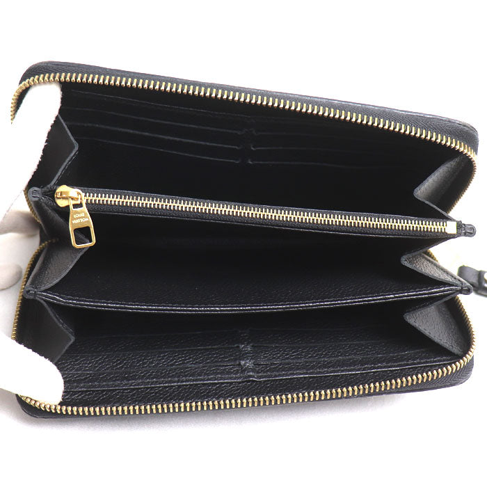 LOUIS VUITTON ルイ・ヴィトン ジッピーウォレット 長財布 ラウンドファスナー モノグラムアンプラント ブラック M61864 ICチップ ユニセックス【中古】