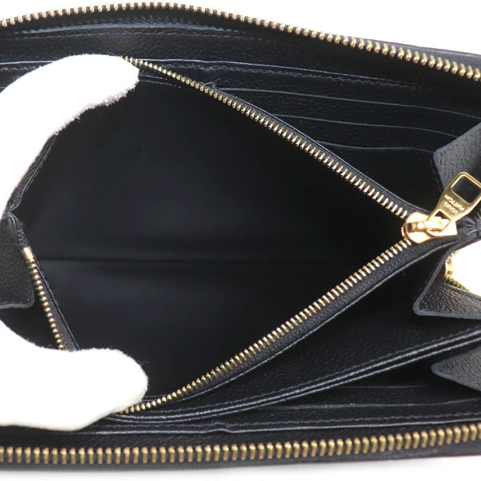 LOUIS VUITTON ルイ・ヴィトン ジッピーウォレット 長財布 ラウンドファスナー モノグラムアンプラント ブラック M61864 ICチップ ユニセックス【中古】