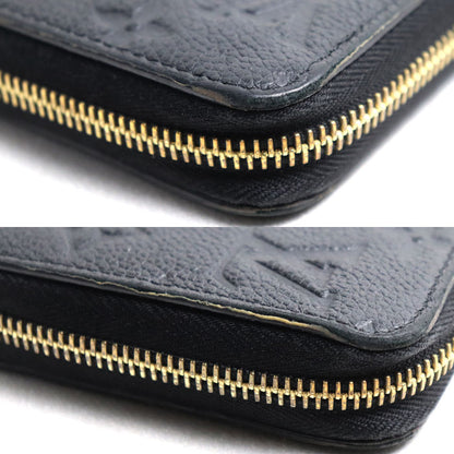 LOUIS VUITTON ルイ・ヴィトン ジッピーウォレット 長財布 ラウンドファスナー モノグラムアンプラント ブラック M61864 ICチップ ユニセックス【中古】