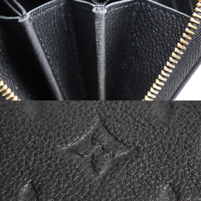 LOUIS VUITTON ルイ・ヴィトン ジッピーウォレット 長財布 ラウンドファスナー モノグラムアンプラント ブラック M61864 ICチップ ユニセックス【中古】