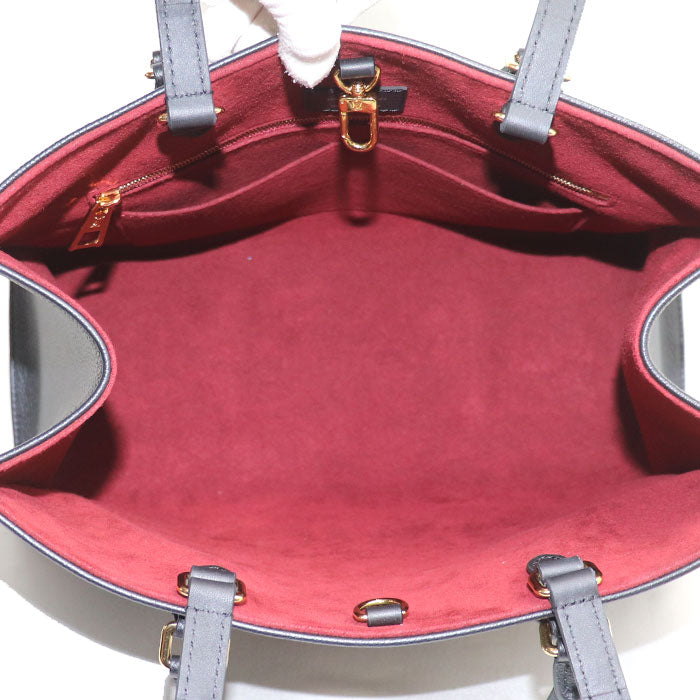 LOUIS VUITTON ルイ・ヴィトン オンザゴーMM トートバッグ モノグラムアンプラント バイカラー ブラック ベージュ M45495 ICチップ レディース【中古】【美品】