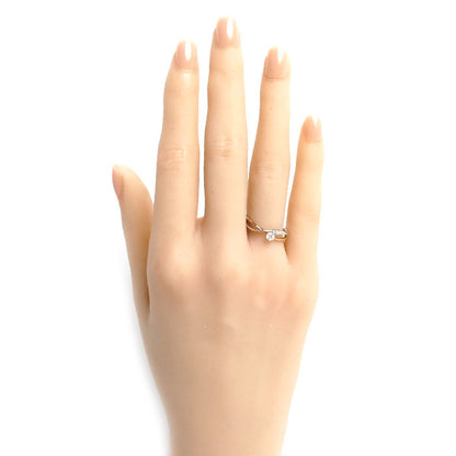 Pt900プラチナ K18PG ピンクゴールド リング・指輪 ダイヤモンド0.13ct 13号 2.5g レディース【中古】