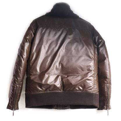 BURBERRY BLACK LABEL バーバリーブラックレーベル ダウンジャケット ブラウン BMP68-531-58 M メンズ【中古】