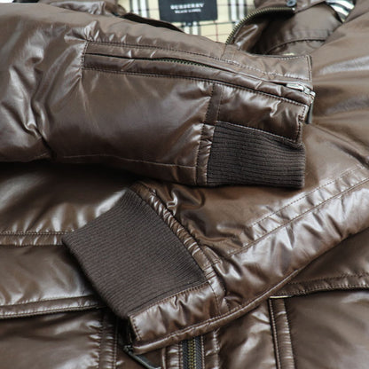 BURBERRY BLACK LABEL バーバリーブラックレーベル ダウンジャケット ブラウン BMP68-531-58 M メンズ【中古】