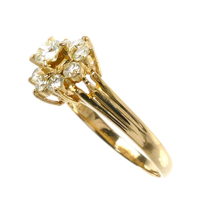 K18YG イエローゴールド リング・指輪 ダイヤモンド0.52ct 9号 2.4g レディース【中古】