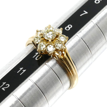 K18YG イエローゴールド リング・指輪 ダイヤモンド0.52ct 9号 2.4g レディース【中古】
