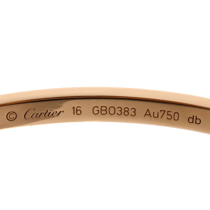 CARTIER カルティエ K18PG ピンクゴールド ラブブレス スモール16 ブレスレット B6047316 17.8g レディース【中古】