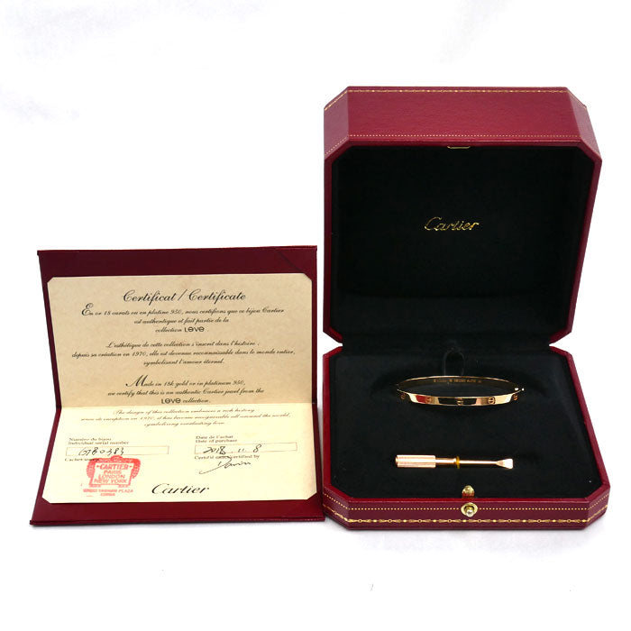 CARTIER カルティエ K18PG ピンクゴールド ラブブレス スモール16 ブレスレット B6047316 17.8g レディース【中古】