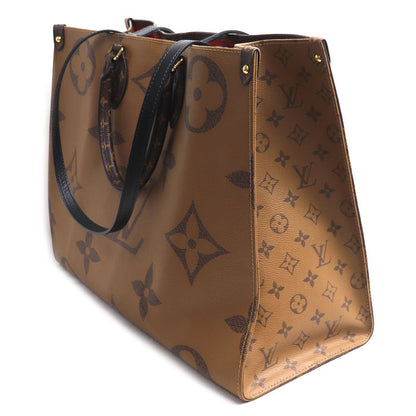 LOUIS VUITTON ルイ・ヴィトン オンザゴーGM トートバッグ モノグラム ジャイアント リバース ブラウン M45320 AR2240 ユニセックス【中古】【美品】