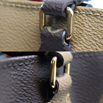 LOUIS VUITTON ルイ・ヴィトン オンザゴーGM トートバッグ モノグラム ジャイアント リバース ブラウン M45320 AR2240 ユニセックス【中古】【美品】