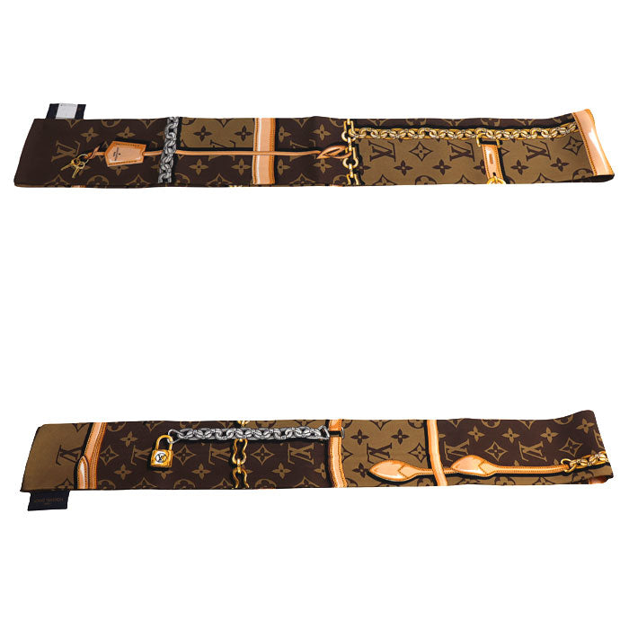 LOUIS VUITTON ルイ・ヴィトン バンドー・モノグラム コンフィデンシャル スカーフ マロン M78655 IS1129 レディース【中古】