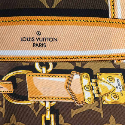 LOUIS VUITTON ルイ・ヴィトン バンドー・モノグラム コンフィデンシャル スカーフ マロン M78655 IS1129 レディース【中古】