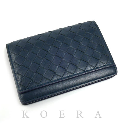 BOTTEGAVENETA ボッテガヴェネタ イントレチャート カードケース ネイビー 529121 メンズ【中古】