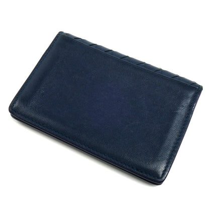 BOTTEGAVENETA ボッテガヴェネタ イントレチャート カードケース ネイビー 529121 メンズ【中古】