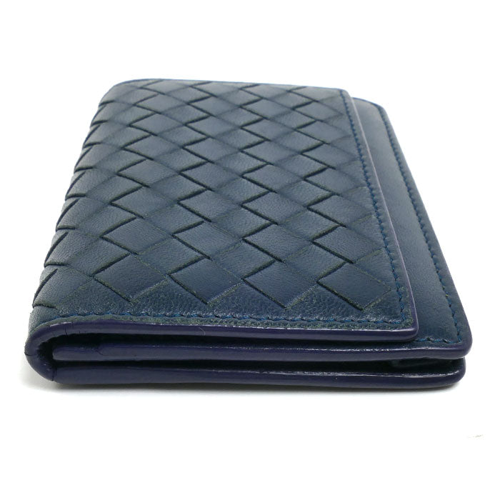 BOTTEGAVENETA ボッテガヴェネタ イントレチャート カードケース ネイビー 529121 メンズ【中古】