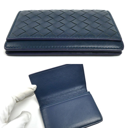 BOTTEGAVENETA ボッテガヴェネタ イントレチャート カードケース ネイビー 529121 メンズ【中古】