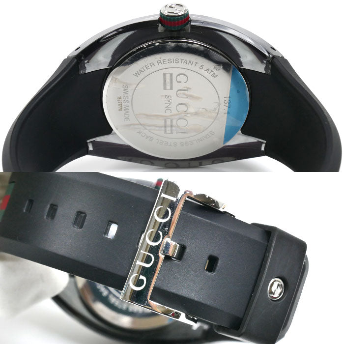 GUCCI グッチ シンク 腕時計 電池式 YA137116 メンズ【中古】【美品】