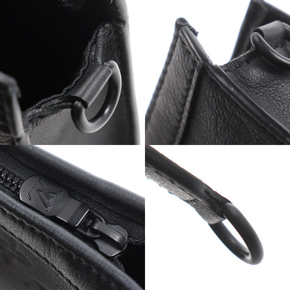 LOUIS VUITTON ルイ・ヴィトン ガストン・ウェアラブル ウォレット ショルダーバッグ モノグラムシャドウ ノワール M81115 ICチップ メンズ【中古】【美品】