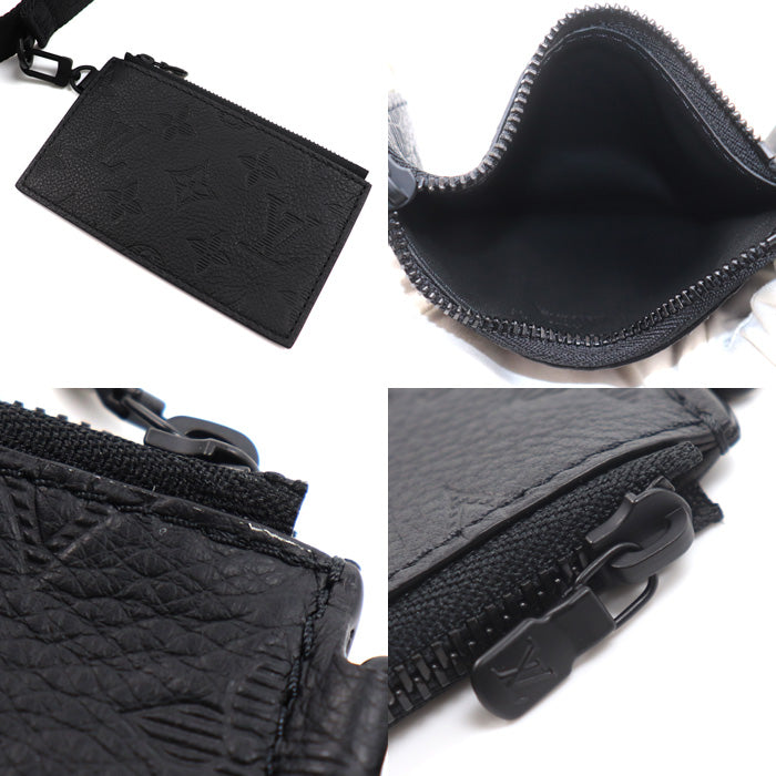 LOUIS VUITTON ルイ・ヴィトン ガストン・ウェアラブル ウォレット ショルダーバッグ モノグラムシャドウ ノワール M81115 ICチップ メンズ【中古】【美品】