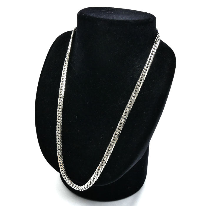Pt850プラチナ ネックレス 喜平6面Wカット 70.6g 50cm メンズ【中古】