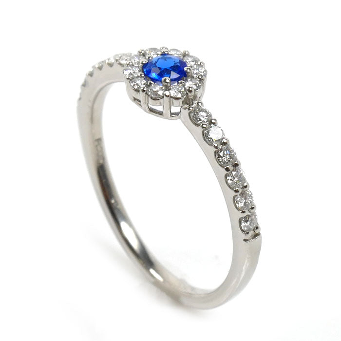 Pt900プラチナ アウイナイト 0.08ct リング・指輪 ダイヤモンド0.23ct 8号 2.0g レディース【中古】