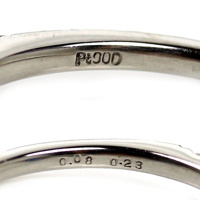 Pt900プラチナ アウイナイト 0.08ct リング・指輪 ダイヤモンド0.23ct 8号 2.0g レディース【中古】