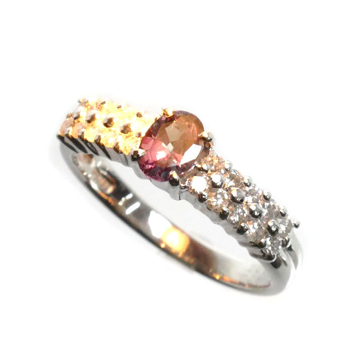 Pt900プラチナ リング・指輪 アレキサンドライト0.29ct ダイヤモンド0.30ct 8号 3.4g レディース【中古】