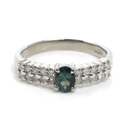 Pt900プラチナ リング・指輪 アレキサンドライト0.29ct ダイヤモンド0.30ct 8号 3.4g レディース【中古】