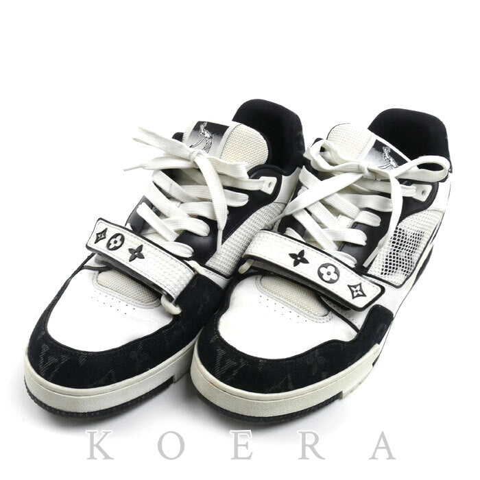 LOUIS VUITTON ルイ・ヴィトン LV トレイナー スニーカー ホワイト ブラック 1ABOD4 BM0274 
5 メンズ【中古】