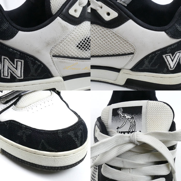 LOUIS VUITTON ルイ・ヴィトン LV トレイナー スニーカー ホワイト ブラック 1ABOD4 BM0274 
5 メンズ【中古】