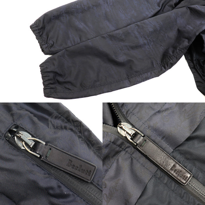 Berluti ベルルッティ カリグラフィ ジップアップ パーカー パーカー ネイビー R15OBU58PABY 50 メンズ【中古】