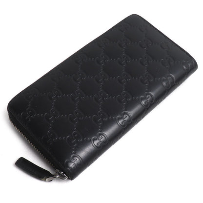 GUCCI グッチ グッチシマ シグネチャー ジップアラウンド ウォレット 長財布 ラウンドファスナー ブラック 307987 ユニセックス【中古】