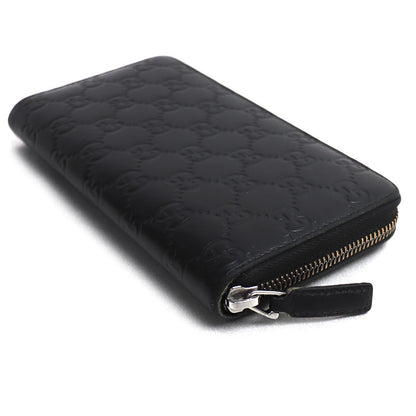 GUCCI グッチ グッチシマ シグネチャー ジップアラウンド ウォレット 長財布 ラウンドファスナー ブラック 307987 ユニセックス【中古】