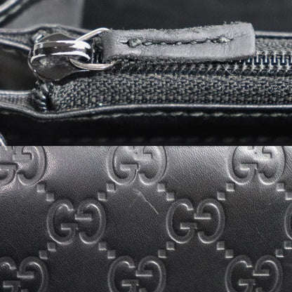 GUCCI グッチ グッチシマ シグネチャー ジップアラウンド ウォレット 長財布 ラウンドファスナー ブラック 307987 ユニセックス【中古】