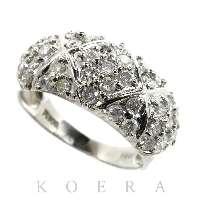Pt900プラチナ リング・指輪 ダイヤモンド1.00ct 8.5号 5.1g レディース【中古】